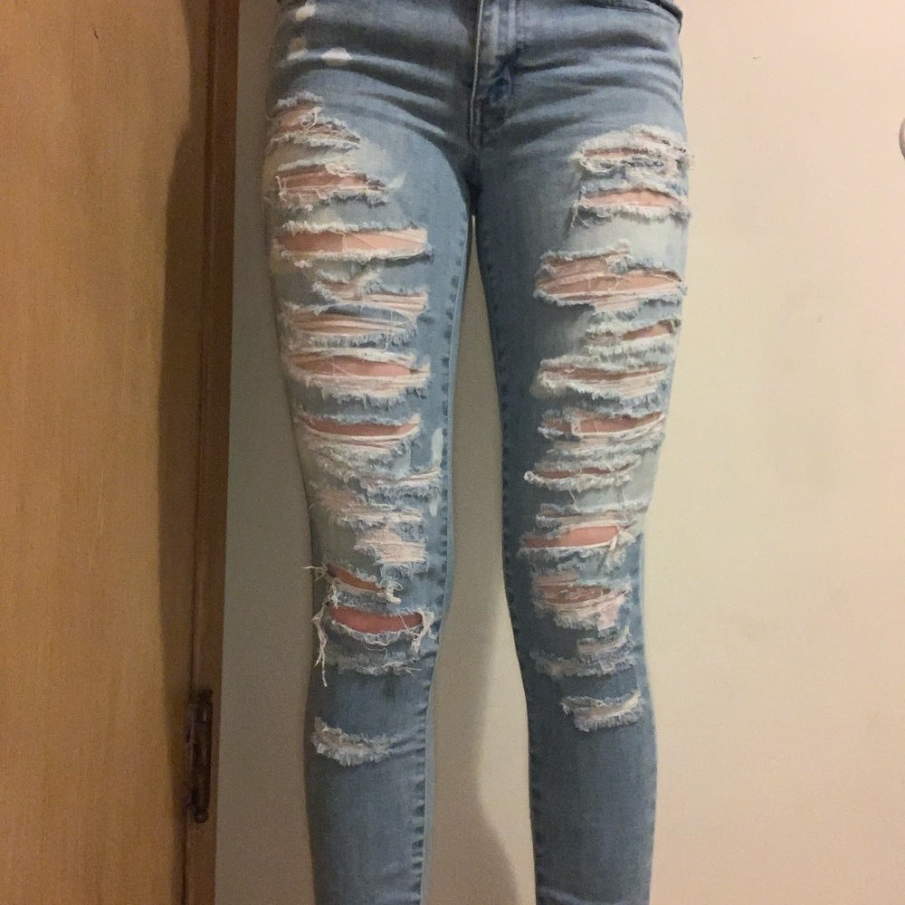 Distressed American Eagle Jeans
